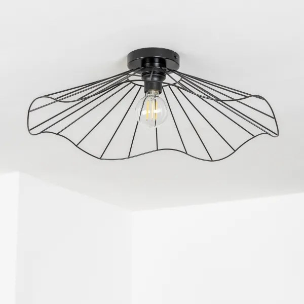 Brilagi - Plafoniera LED CERIA WIRE 1xE27/40W/230V Ø 60 cm nera