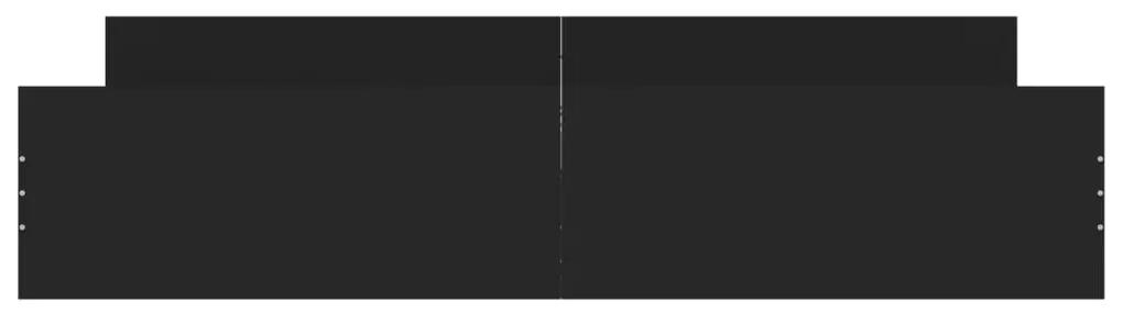 Giroletto con testiera e pediera nero 200x200 cm
