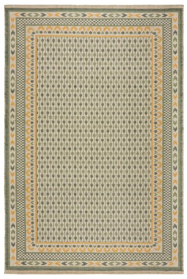 Tappeto verde in misto iuta 200x290 cm Mara Jute Border – Flair Rugs