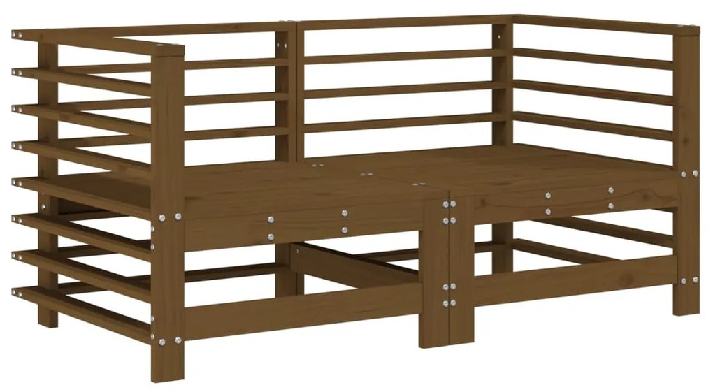 Set salotto da giardino 6 pz miele in legno massello di pino