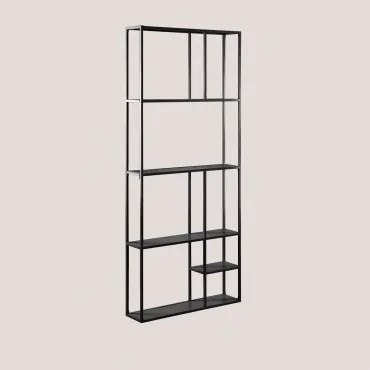 Mensola da parete modulare in acciaio (80 cm) Thura Nero - Sklum