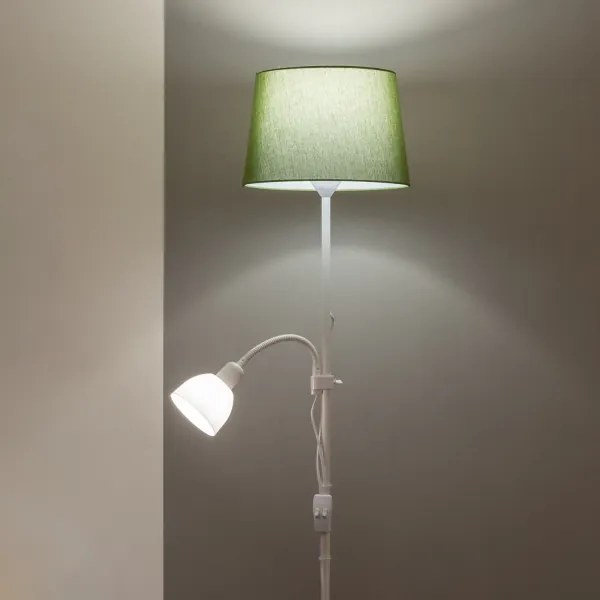 Brilagi - Lampada da terra CERIA 1xE27/100W/230V + 1xE14/25W bianca/verde