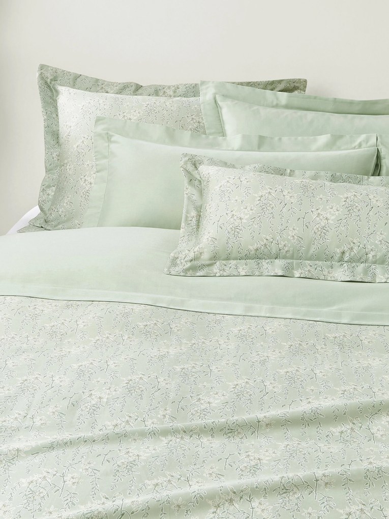 Copripiumino in raso di cotone con stampa floreale Leticia