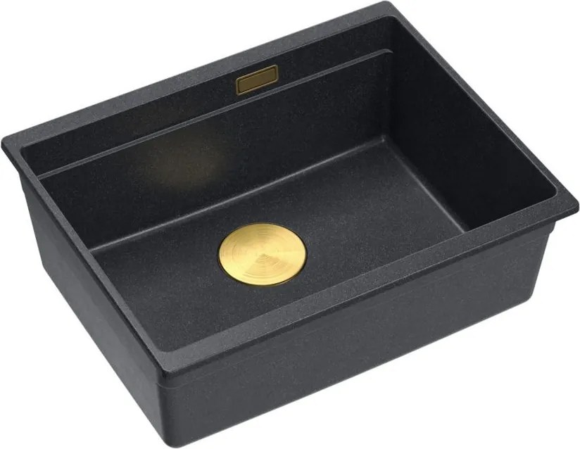 Lavello in granito Logan 100 Black Metallic