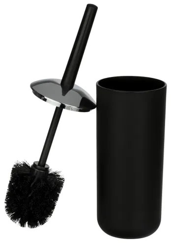WENKO 21210100 - Scopino WC BRASIL 10x37 cm nero/cromo lucido