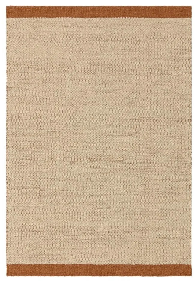Tappeto in lana intrecciata crema e terracotta 120x170 cm Lima Rust - Asiatic Carpets