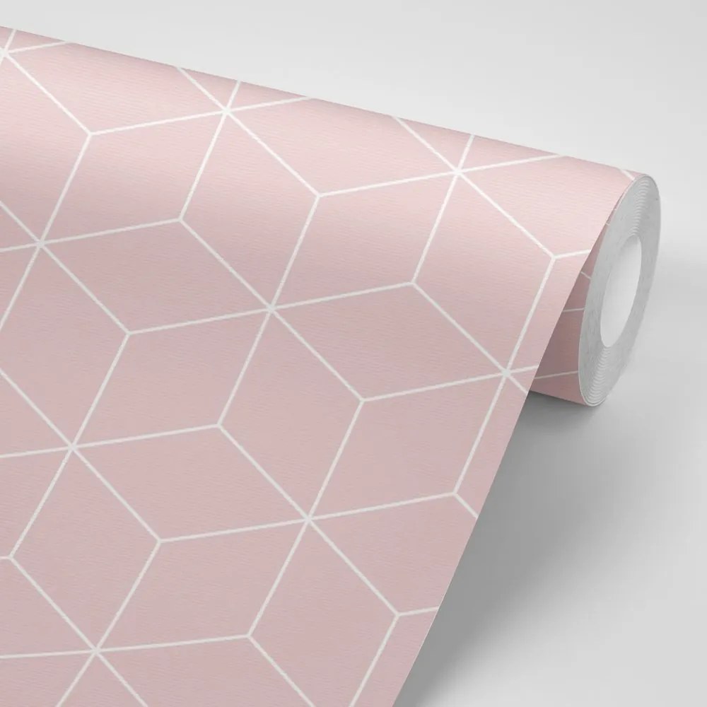 Carta da parati – Cubi rosa