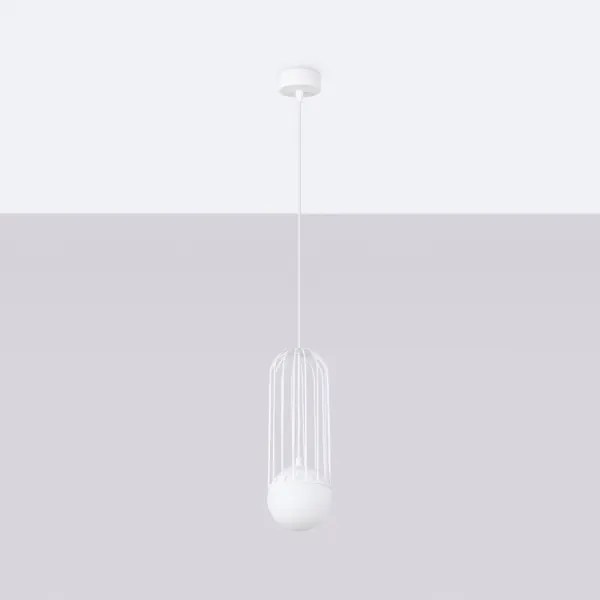 Sollux SL.1331 - Lampadario a sospensione con filo BRINA 1xG9/8W/230V bianco