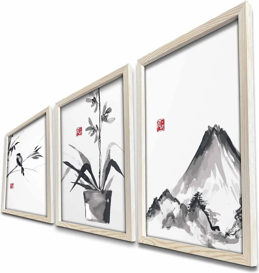 Set di dipinti 3 pz 38x53 cm – Wallity