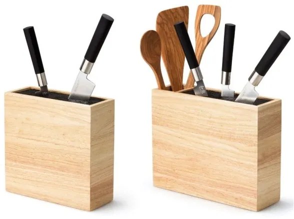 Continenta C3314 - Portacoltelli con inserto flexi 22x9x21,5 cm gomma fig