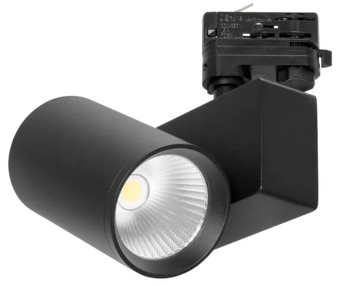 Faro LED 42W Binario Trifase CRI92, UGR13, 36°/60° con driver Philips, Nero Colore Bianco Variabile CCT