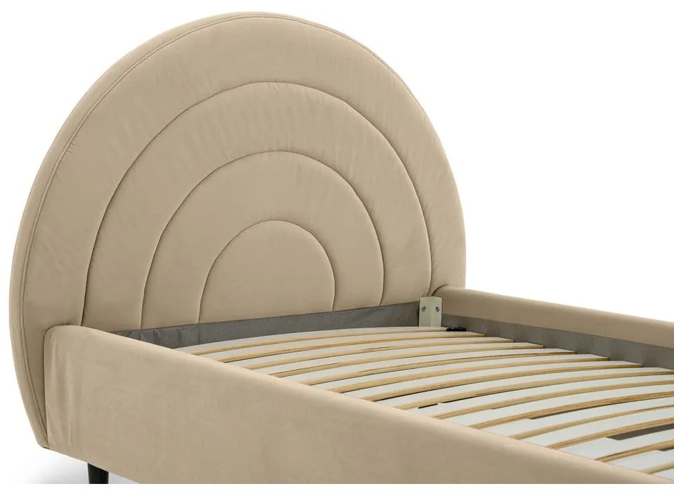 Letto per bambini beige con contenitore 120x200 cm Rainbow - Scandic