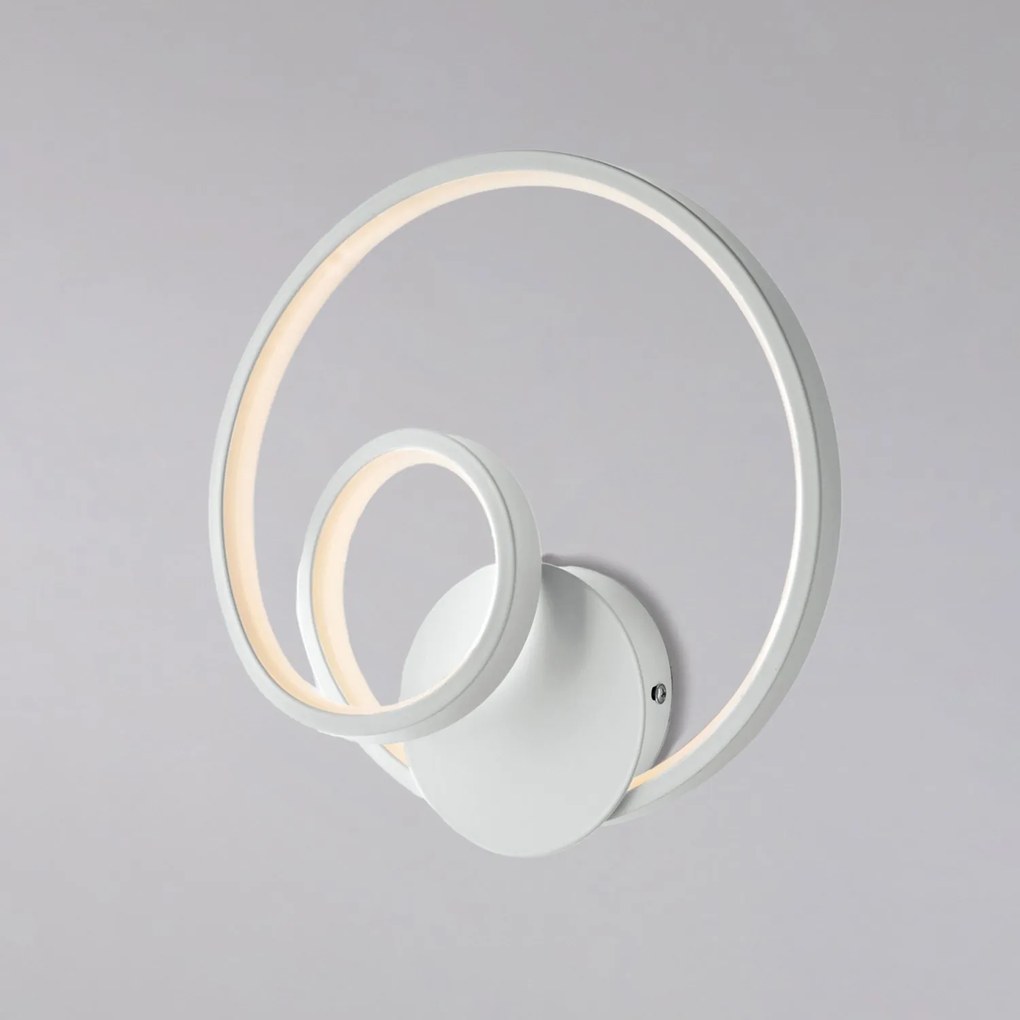 Applique Moderna Malena Con Led Integrato Metallo E Alluminio Bianco