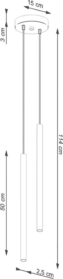 Lampadario verde ø 15 cm Fideus – Sollux