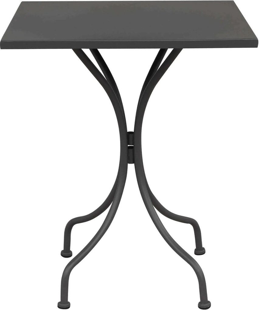 ROMANUS - set tavolo in metallo cm 60 x 60 x 72 h con 2 poltrone Romanus