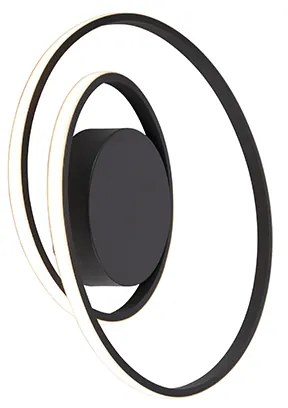 Plafoniera di design nera con LED dimmerabile a 3 livelli - Krula