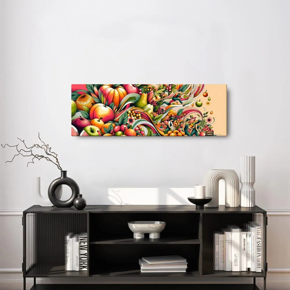 Quadro su tela – Frutta colorata in movimento