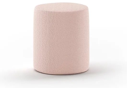 Pouf per bambini rosa chiaro in tessuto bouclé MOON - Vipack