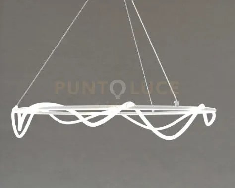 Noemi-sr b  lampadario a sospensione led bianco opaco 50w dimmerabi...