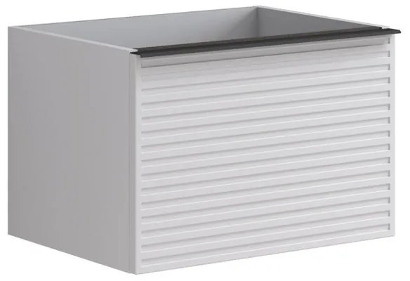 Mobile da bagno sotto lavabo Pixel stripes bianco laccato L 60 x H 40 x P 45.5 cm 2 cassetti, lavabo non incluso