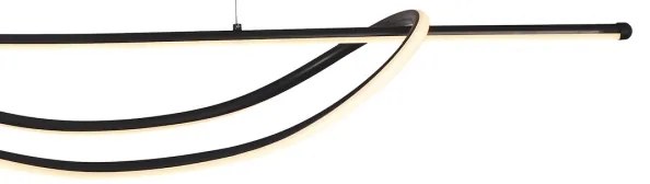 Lampadario LED a sospensione con filo AMBAR LED/35W/230V nero