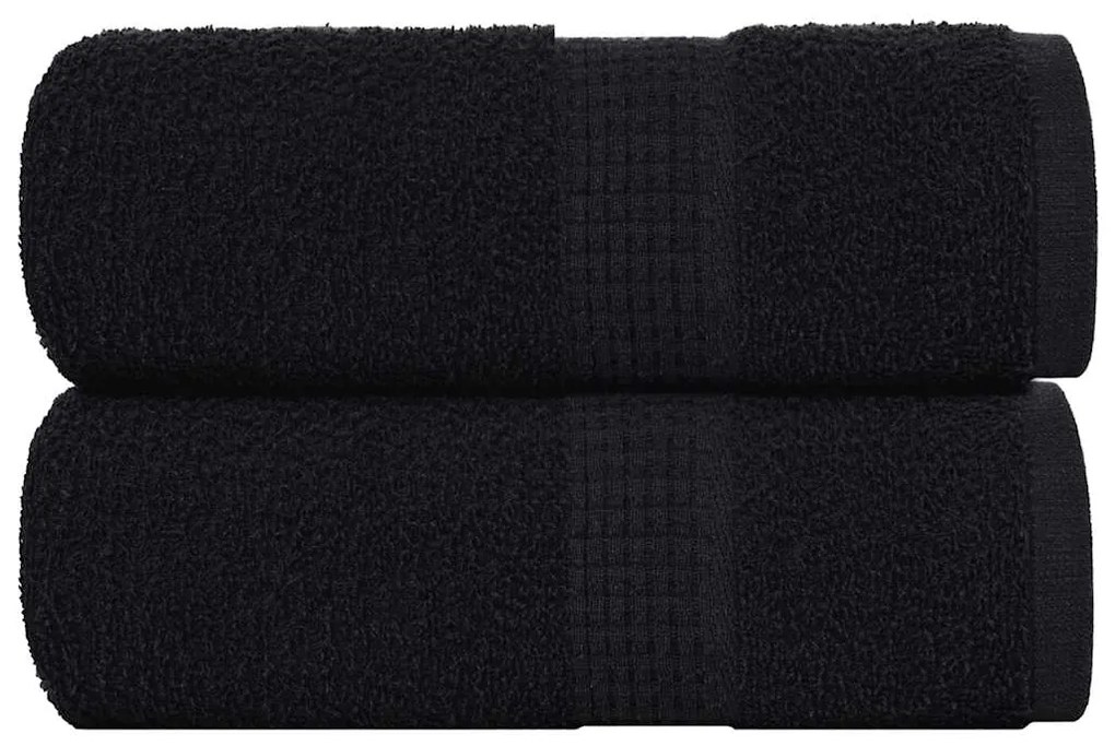 Asciugamani Per Sapone 2 Pz Neri 30x30 Cm 360 G/m² 100% Cotone /