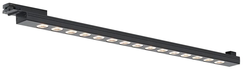 Plafoniera moderna nera per sistema a binario monofase 15W 1170 lm 3000K - Iconic Tsiri