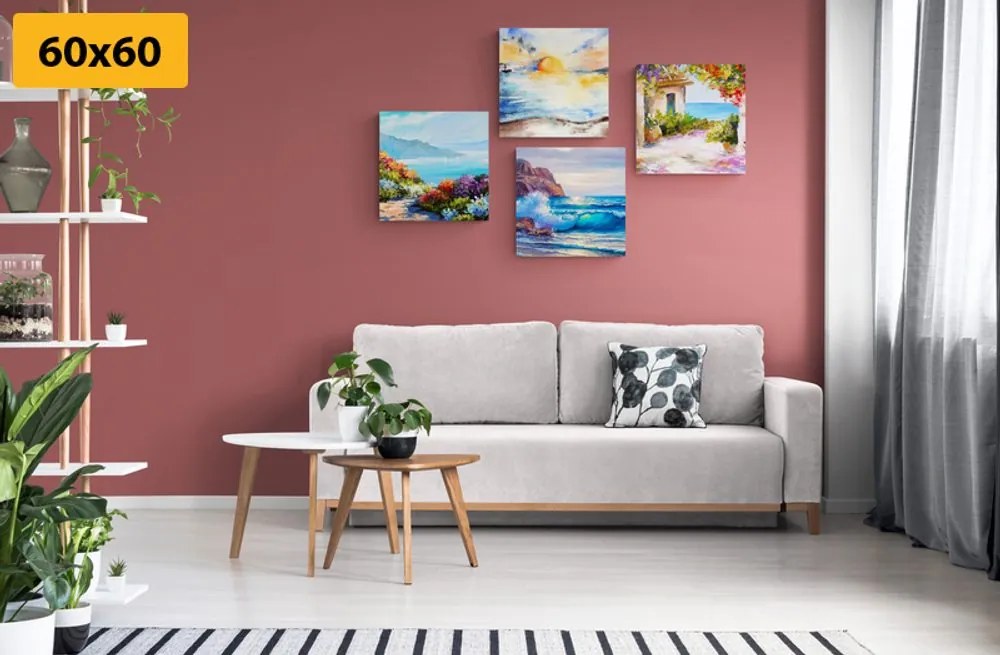 Set di quadri – Mare e spiaggia