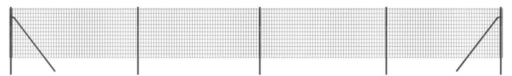 Recinzione Metallica Antracite 0,8x10 m in Acciaio Zincato