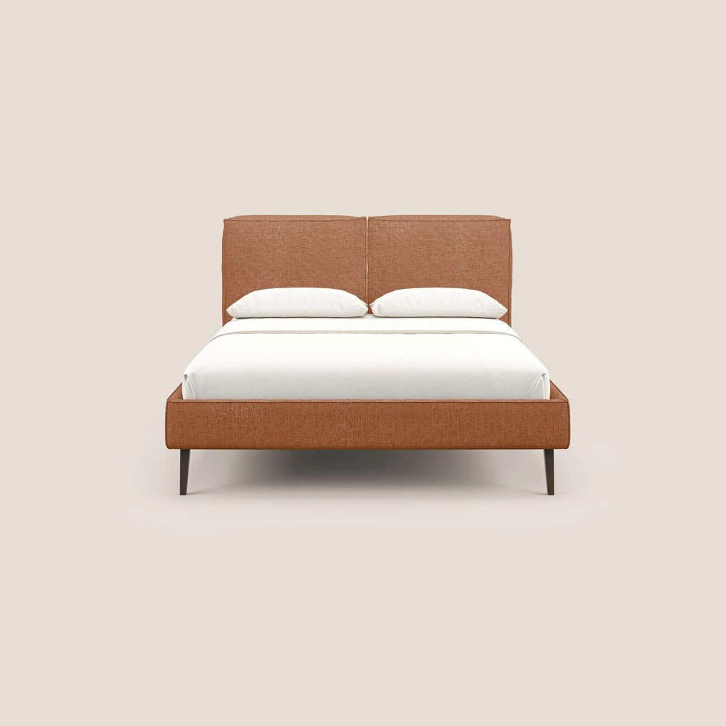 Isotta letto imbottito completamente sfoderabile in morbido tessuti impermeabile T10 arancio