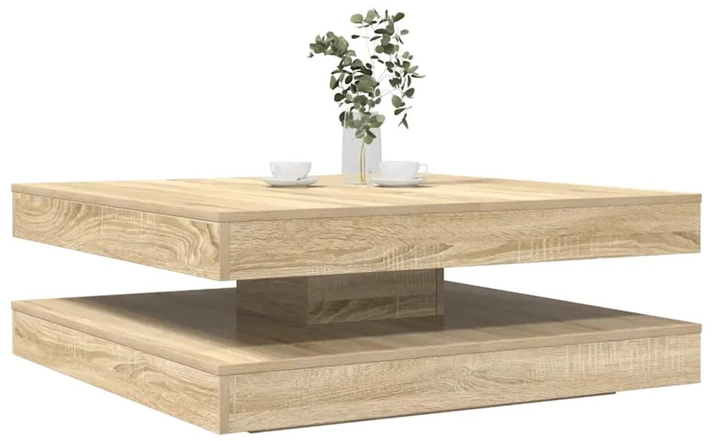Tavolino Da Caffè Girevole A 360 Gradi Sonoma 90x90x34,5 Cm /