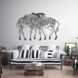 Adesivi murali - Le zebre che si vogliono bene | Inspio