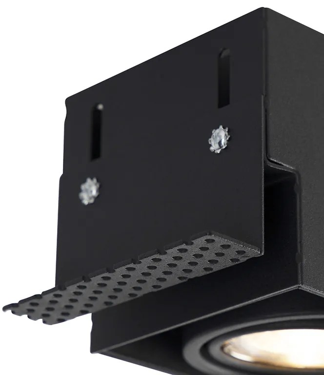 Faretto da incasso intelligente moderno nero senza cornice incl. 3 GU10 Wifi - Oneon 3