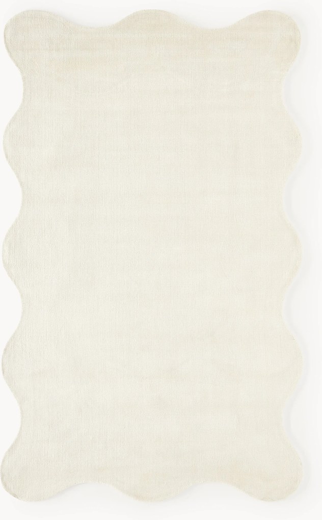 Tappeto tessuto a mano con bordo ondulato Wavy