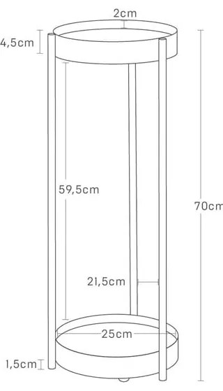 Supporto per fiori in metallo (altezza totale 70 cm) Tower – YAMAZAKI