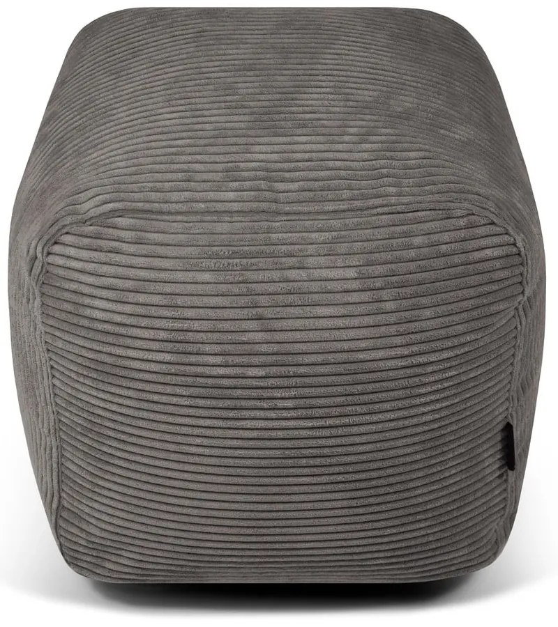 Puof a sacco color crema con rivestimento in velluto a coste Plus 50 Lounge – SLOWDOWN