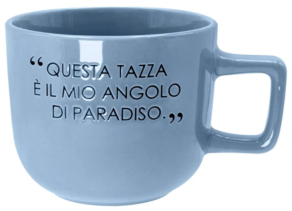 Tazza jumbo 500 ml scritta Quotes blu chiaro