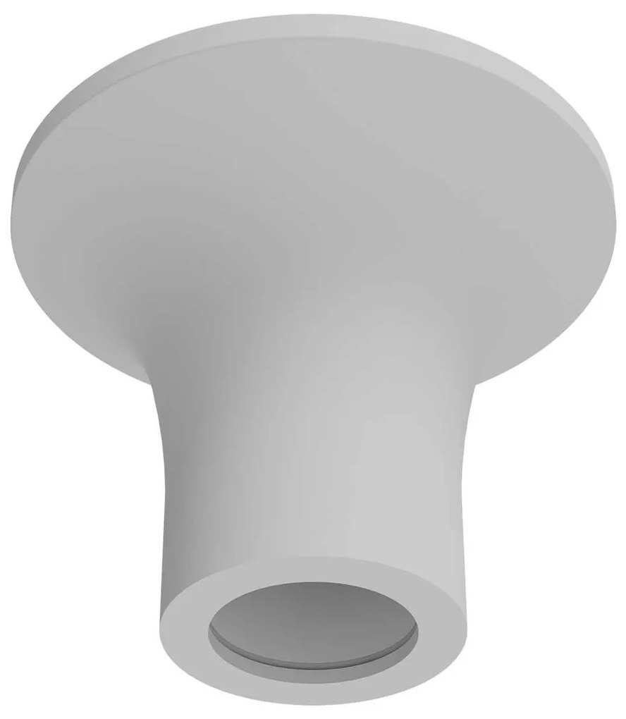 Plafoniera LED GU10 e GU5.3 in Gesso Pitturabile Rotonda Ø167x130mm