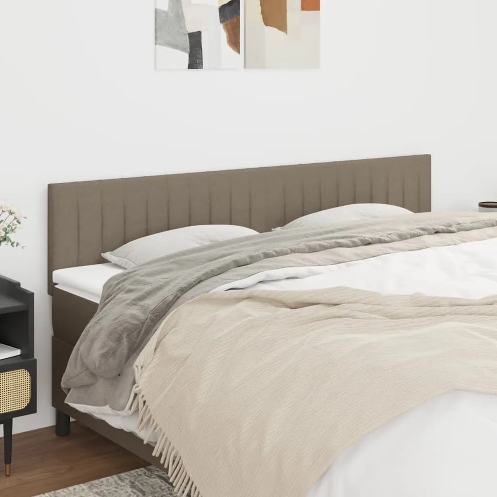 Testiera 2 Pz Tortora 90x5x78/88 Cm İn Tessuto /