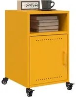 Comodini 2 pz Giallo Senape 36x39x59 cm in Acciaio 846723