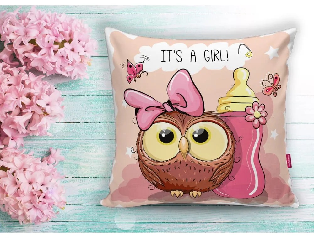 Federa da bambini 43x43 cm Girl Owl - Mila Home