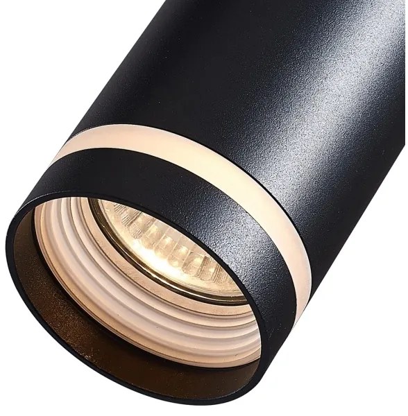 Lampadario su corda per sistema a binario PIPE 1xGU10/25W/230V nero