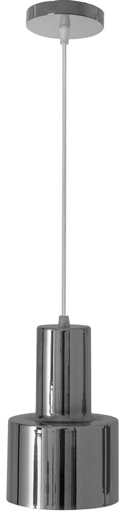 Lampada Da Soffitto Metallico Silver Chrome