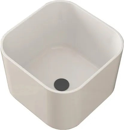 Lavabo da appoggio BADEN HAUS quadrato in ceramica L 40 x H 29 x P 40 cm bianco
