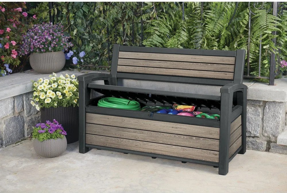 Panca da giardino marrone in plastica Deco – Keter