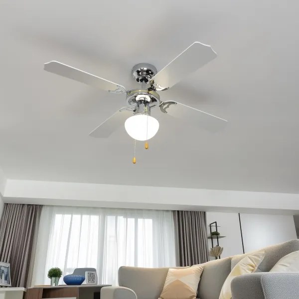 ZEVENTI - Ventilatore da soffitto NAVAGIO 1xE27/60W/230V nero/bianco