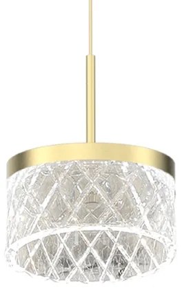 Lampadario LED a sospensione con filo ELEGANCE LED/9W/230V diametro 15 cm oro