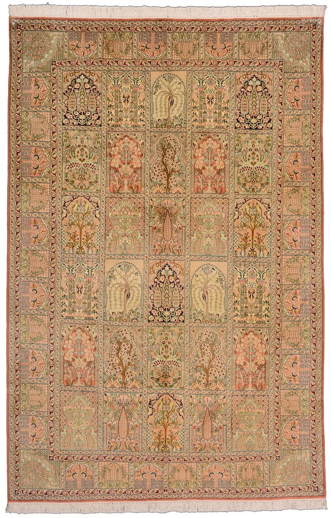 Cashmere Silk Tappeto 180 x 270 Beige (Indian) Annodato A Mano