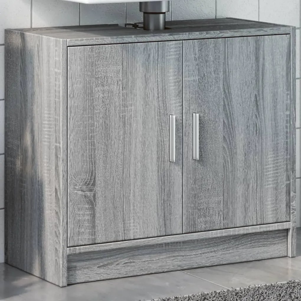 Mobile Lavabo Grigio Sonoma 63x29x55 Cm İn Legno Multistrato /