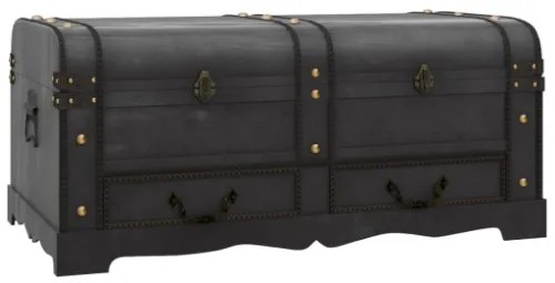 Baule del Tesoro in Legno Grande Nero